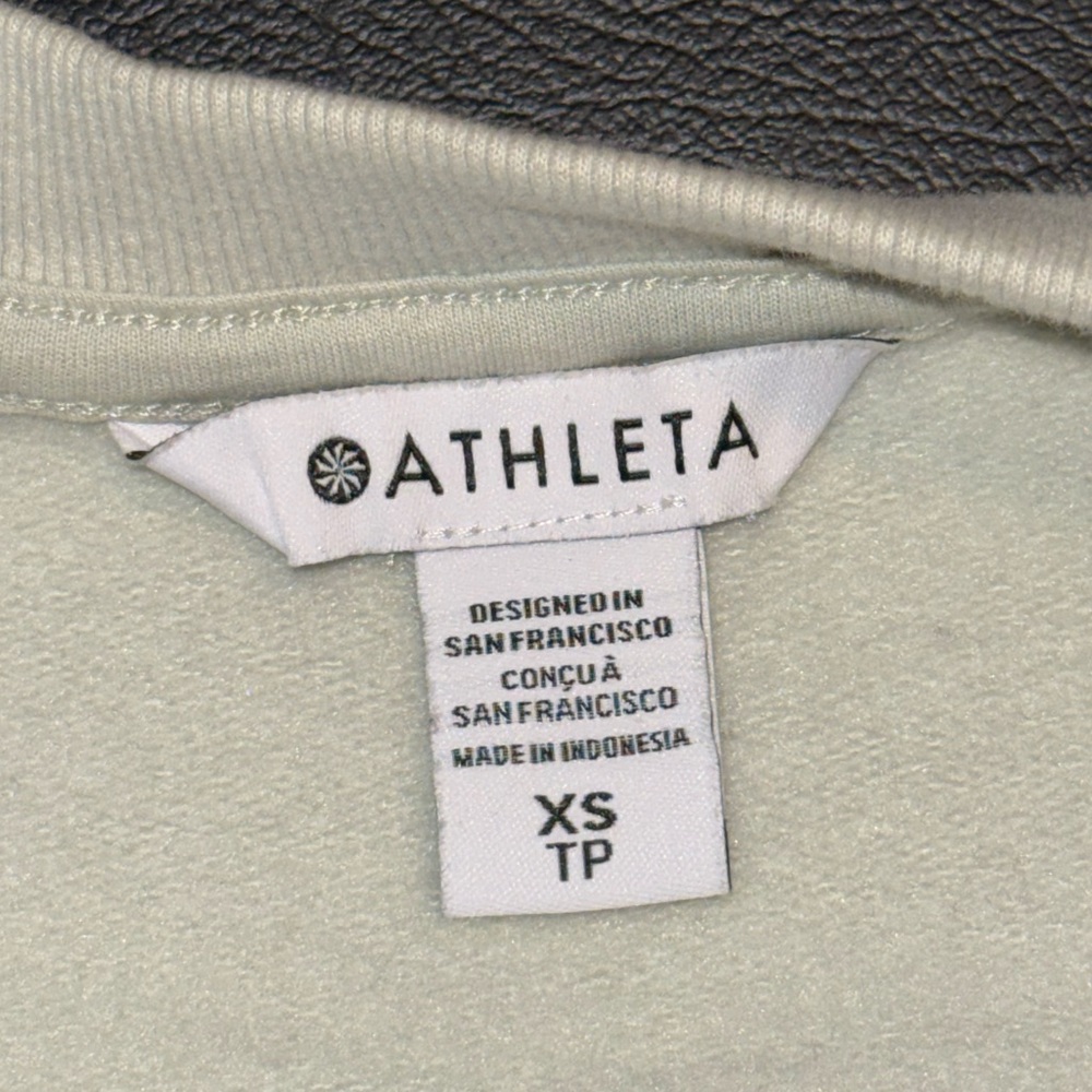 Athleta Green Retroplush Revive Crewneck Sweatshirt (Size XS) - Picture 7 of 8